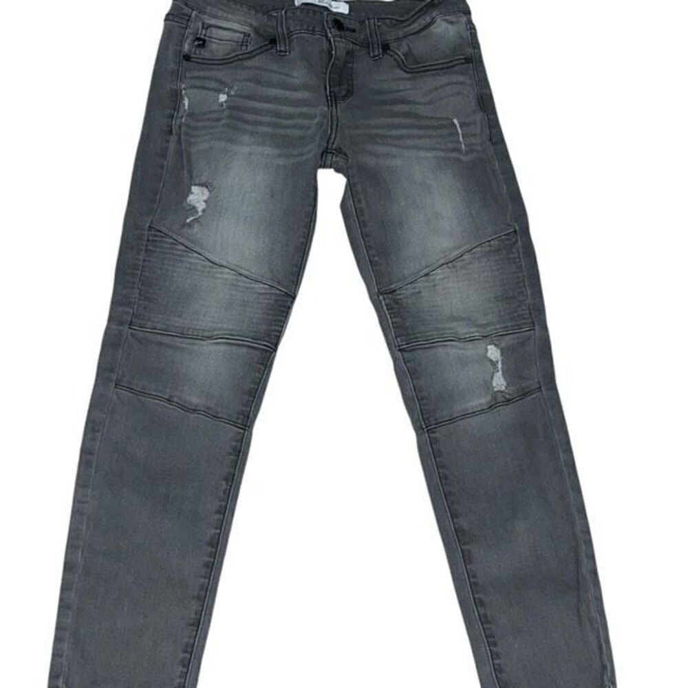Kancan Los Angeles Charcoal Distressed Jeans Size 5 / 26